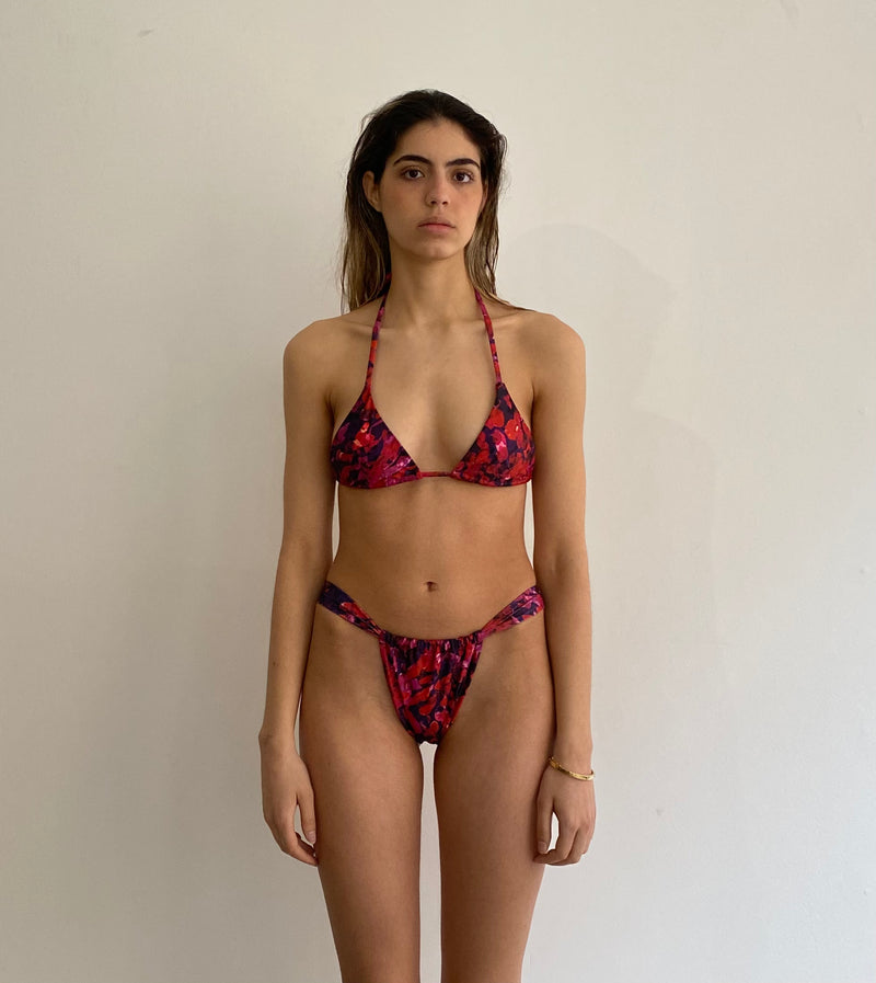 Magenta Print Bikini Bottom