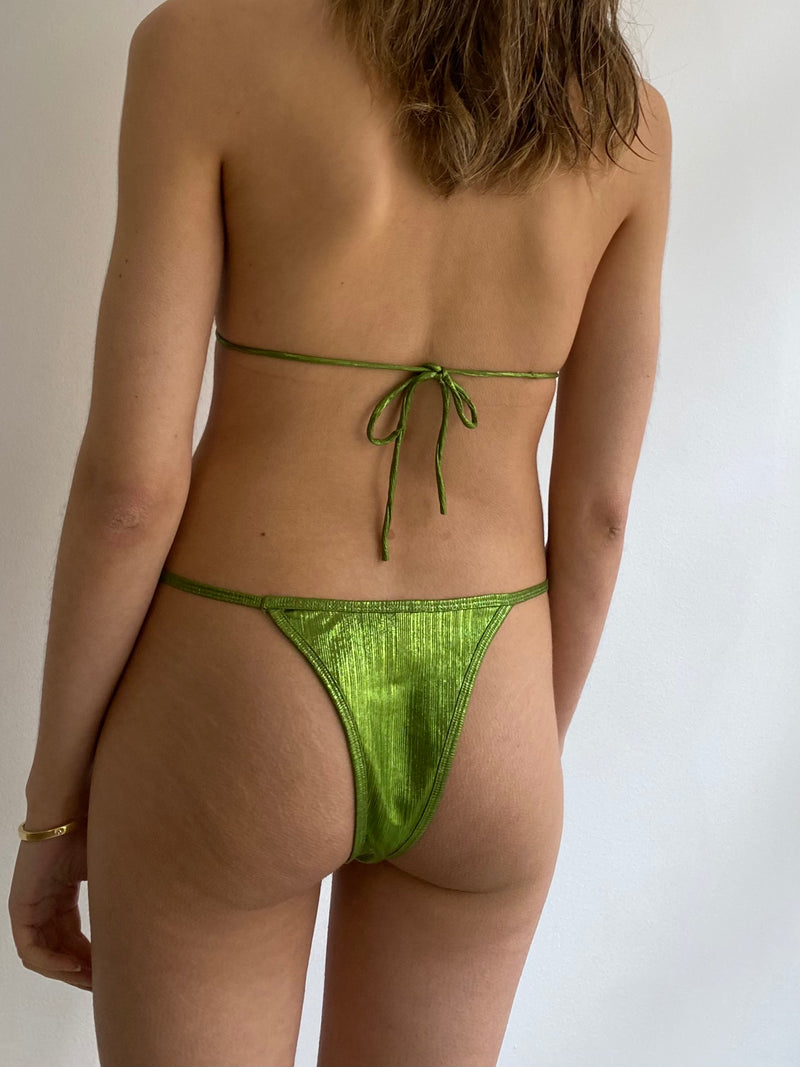 Metallic Green Bikini Top