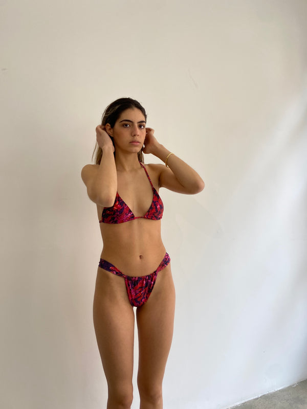 Magenta Print Bikini Bottom