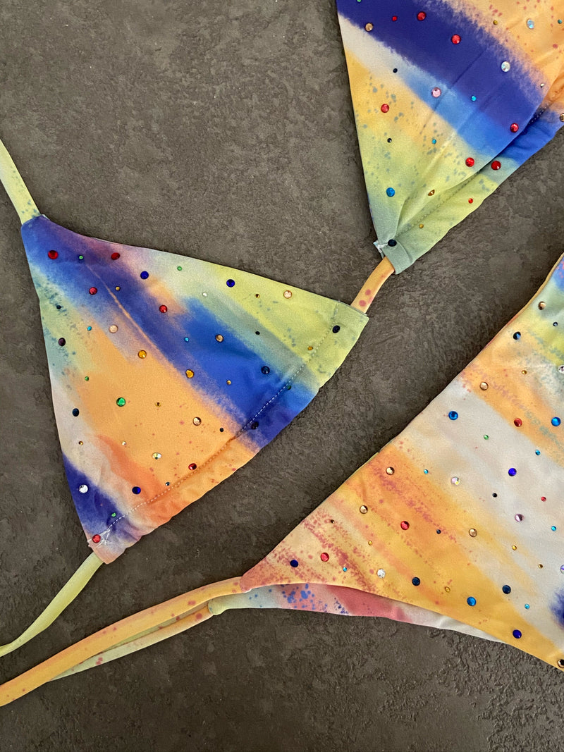 Colourful tie dye Bikini Bottom